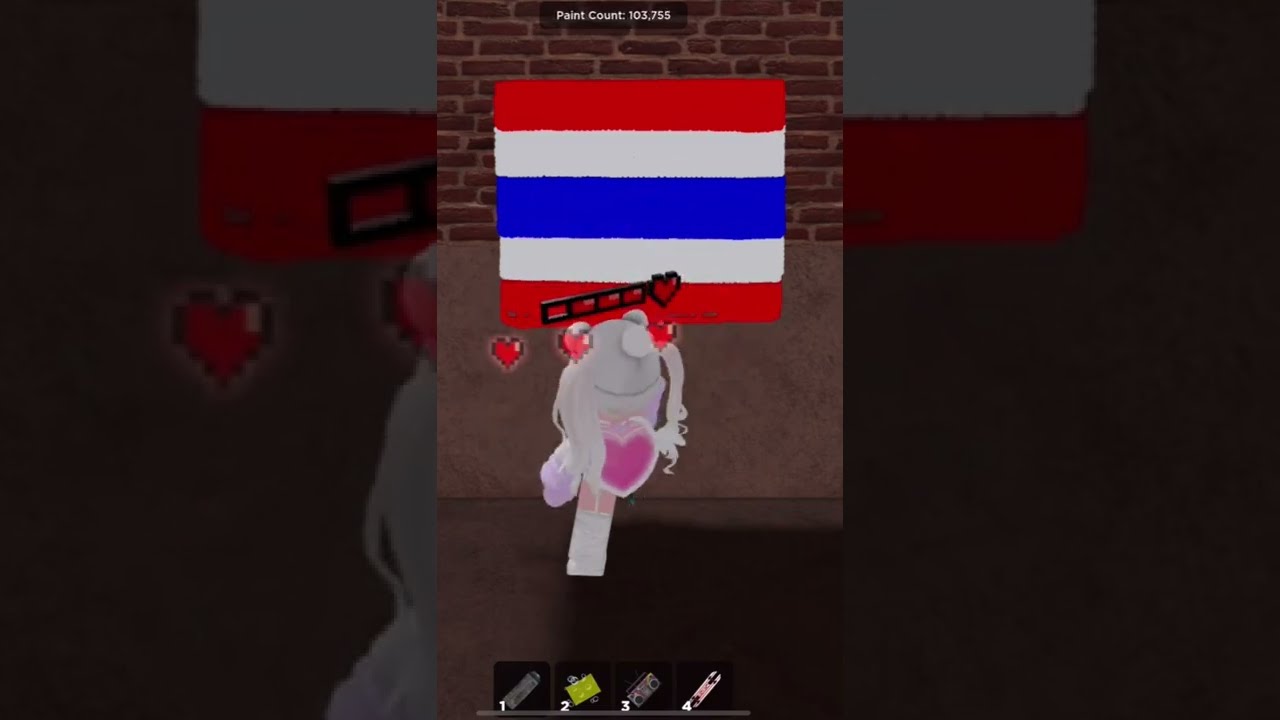Drawing Thailand 🇹🇭 Flag and coming back 5 mins later OMG! 😳 #roblox #robloxspraypaint  #thailand