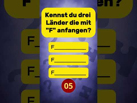 3 Länder mit F? 🌍🤔 #quiz  #shorts