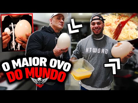 O MAIOR OVO DO MUNDO 2KG - NOVA DIETA FABIO GIGA E LEO STRONDA