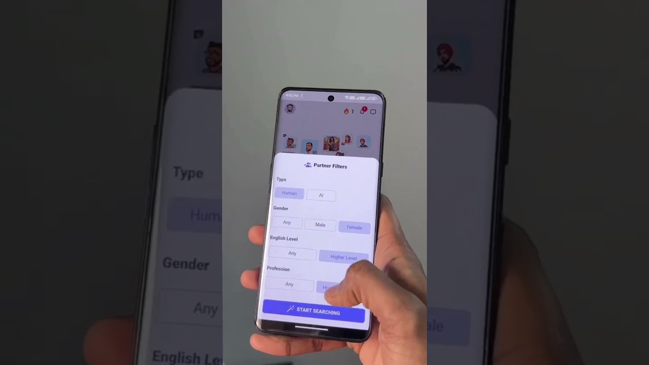 Free English practice with real people and AI