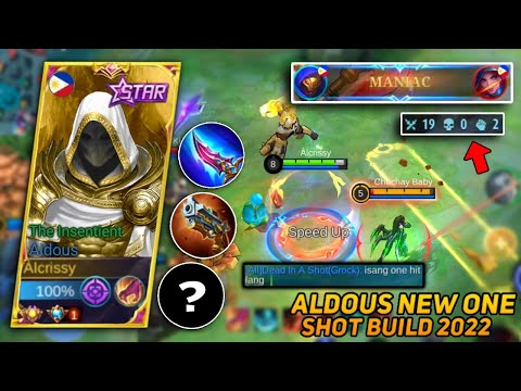 ALDOUS NEW ONE SHOT BUILD 2022! EZ MANIAC IN THIS OP BUILD! TRY THIS!🔥ALDOUS BEST BUILD 2022 - MLBB