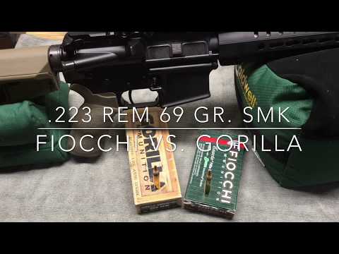 .223 REM - 69 SMK, Fiocchi vs. Gorilla