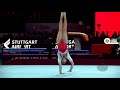 DIAZ Fabiola PER 2019 Artistic Worlds Stuttgart GER Qualifications Floor Exercise