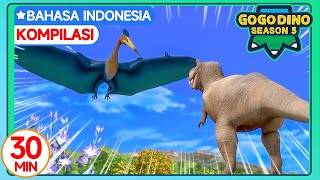 Download lagu ✨ GOGODINO S5 30-Minute Compilation | EP13-15 | Indonesian Children's Cartoon | Dinosaur Animation 🦖 mp3