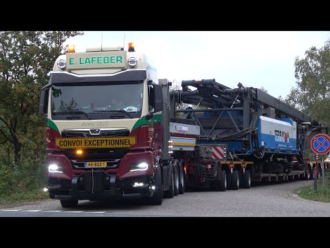 Big Trucks leaving loads Exodus | Truckstar Mack en Zwaartransport dag Truckshow de Uittocht | 4K
