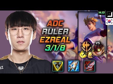 Ezreal Adc Build Ruler Trinity Force Conqueror - LOL KR Challenger Patch 14.13