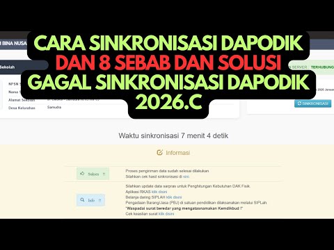 CARA SINKRONISASI DAPODIK 2026 C DAN 8 SEBAB DAN SOLUSI GAGAL SINKRON DAPODIK