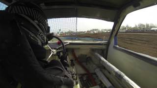 preview picture of video 'Onboard bij Peter(89)! Autocross langeveen 12-4-15'