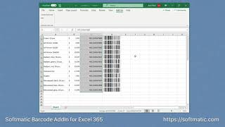 Create EAN 13 barcodes in an Excel product table or price list with one click - easy barcode fonts!