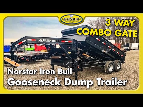 3 WAY COMBO GATE w/ RAMPS - Norstar's Iron Bull Gooseneck Dump Trailer