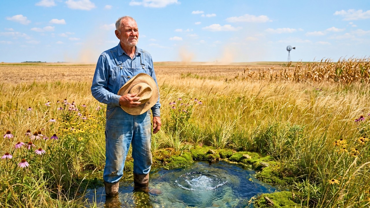 He Left 60 Acres Unplanted for 9 Years — When the Aquifer Dropped, His Was the Only Farm With Water