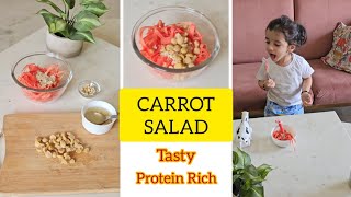 Protein rich Carrot salad for kids | Baby food recipes #food #salad #recipe