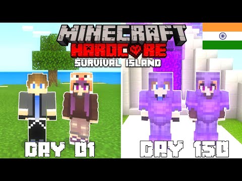 We Survived 150 Days On A Survival Island In Hardcore Minecraft (Hindi)