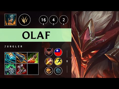 Olaf Jungle vs Sejuani: Triple Kill, Unstoppable - TW Grandmaster Patch 14.16