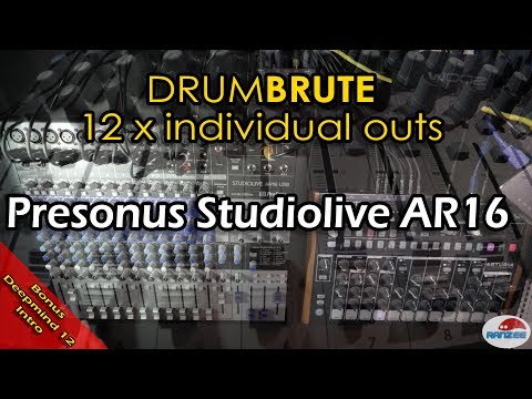 Drumbrute 12 individual outs with StudioLive AR16 analog mixer