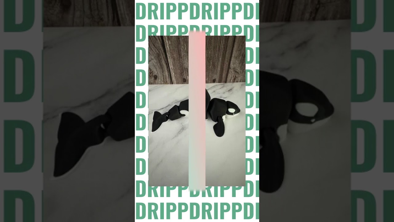 Flexible Orca Whale 3D Printed Articulated Marine Mammal Toy Model for Ocean Enthusiasts