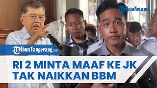 Wapres Gibran Minta Maaf ke JK Soal BBM Tak Naik, Tegaskan Prabowo Pilih Jaga Rakyat Kecil
