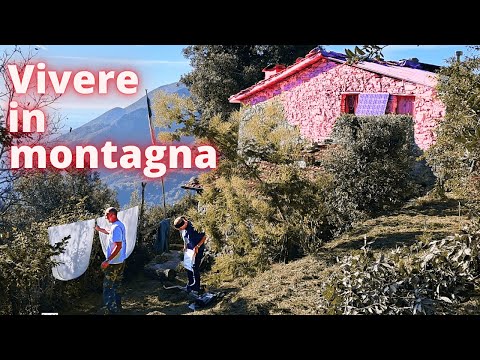 Viviamo in una baita da soli; natura, lavoro e relax in montagna.