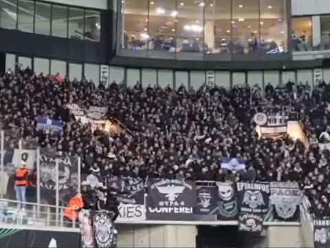 17/3/2022 PAOK FANS in Ghelamco Arena-Belgium #paok#paokfans