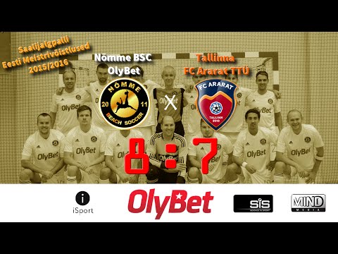 Nõmme BSC OlyBet - FC Ararat TTÜ 8:7 | Estonian Futsal Saaliliiga 2015/2016