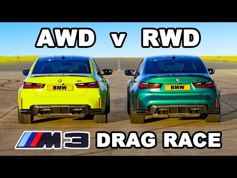 BMW M3 xDrive vs RWD: DRAG RACE