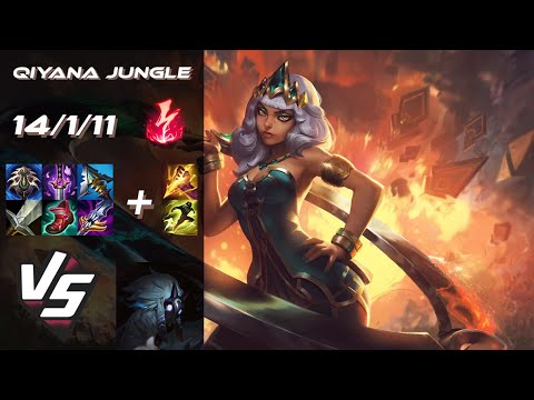JUNGLE Qiyana vs Kindred - NA Challenger Patch 25.19