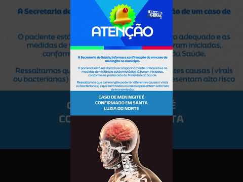 Alerta: caso de meningite é registrado no interior de Alagoas #BalançoGeralAL
