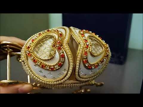 Handmade Egg Carved Music Box CS0329