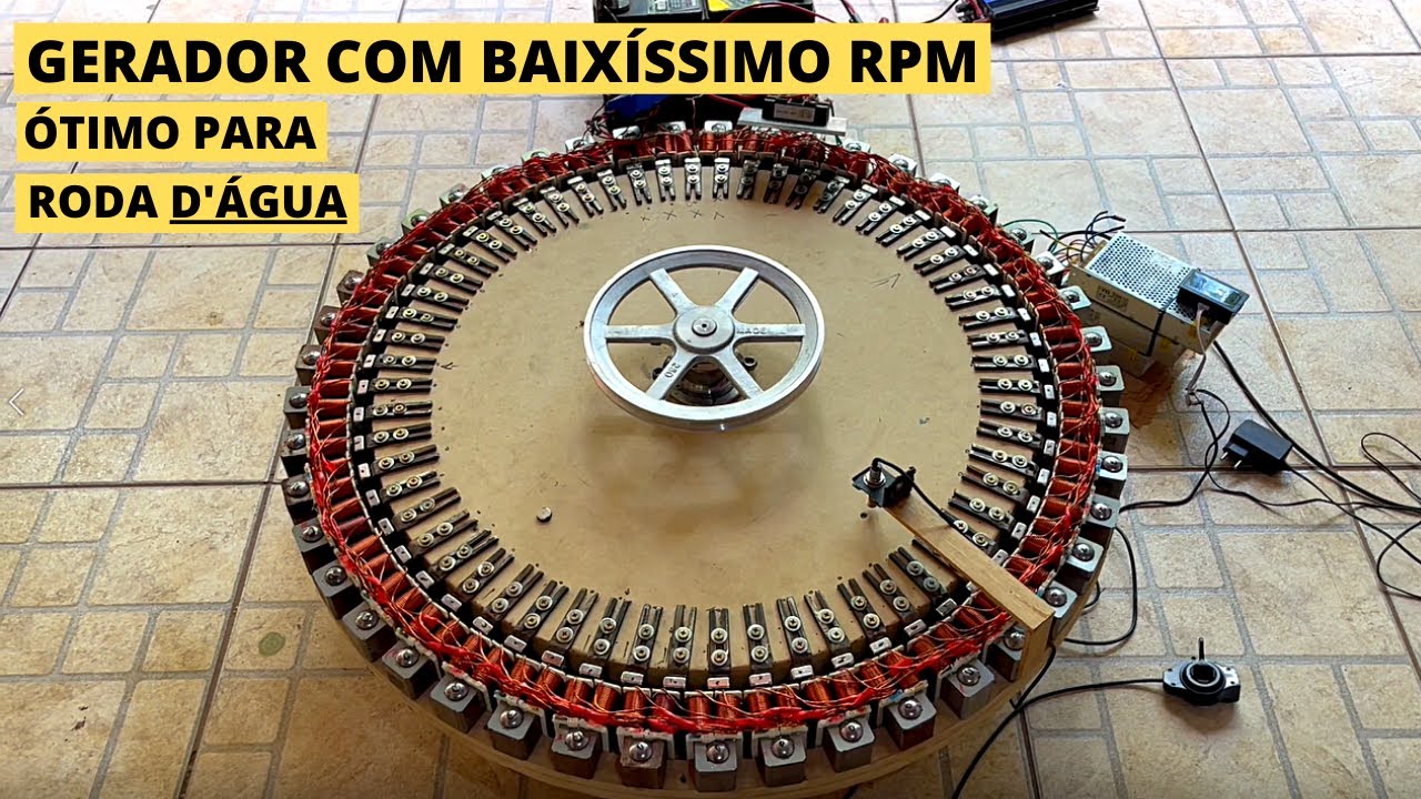 GRANDE GERADOR DUPLO TRIFÁSICO COM BAIXÍSSIMA RPM