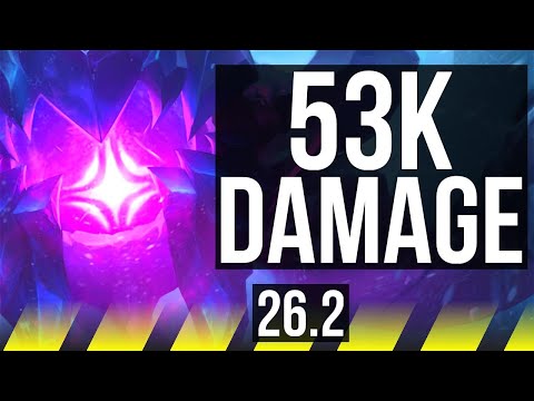 VEL'KOZ & Camille vs VARUS & Sona (ADC) | Good KDA: 26/1/10, 53K damage | EUW Challenger | 26.2