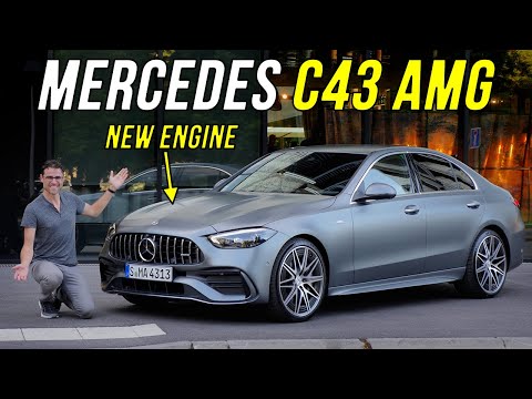 2023 Mercedes C43 AMG driving REVIEW W206 - making the C63 obsolete with 4 cylinders?