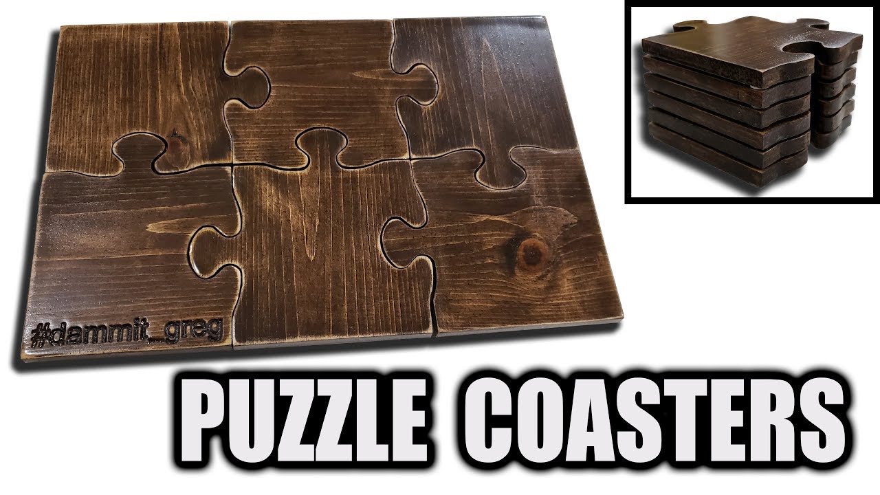 Wooden Puzzle Coasters - Easy Gift Idea
