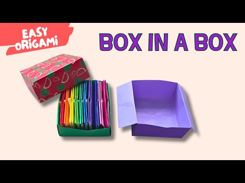 One Paper Gift Box Origami Cute Easy Folding Tutorial
