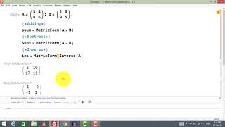 Download the video "Matrix Operations Using Mathematica Easy For Beginners"