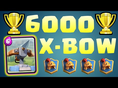 6000 TROPHIES WITH X BOW CLASH ROYALE GAMEPLAY