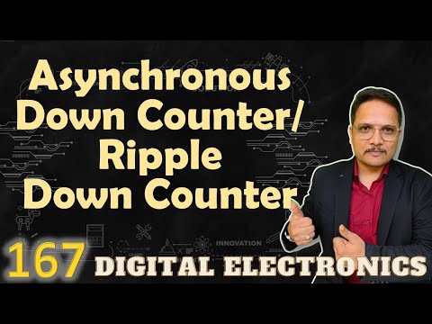 Asynchronous Down Counter or Ripple Down Counter Circuit Working Waveforms Digital Electronics
