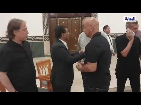 الحزن يسيطر على حسام حسن مدرب المنتخب في عزاء إيهاب جلال