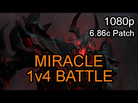Miracle Shadow Fiend 1v4 battle