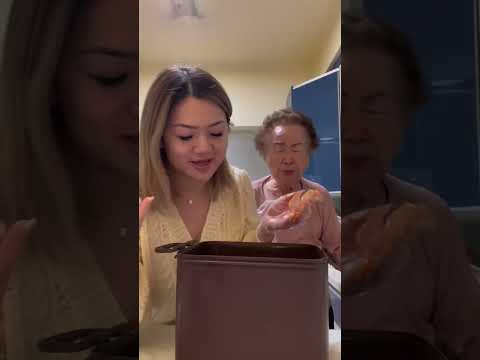 My Korean Grandma Tries My Kimchi🥬 #shorts
