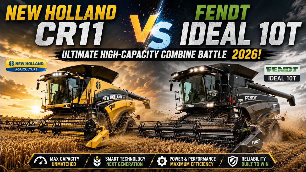 🔥 New Holland CR11 vs Fendt Ideal 10T: Ultimate High-Capacity Combine Battle 2026!