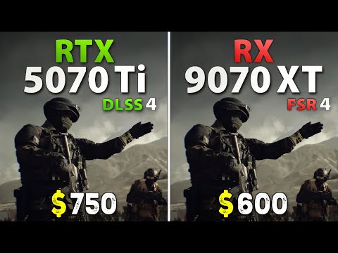 RTX 5070 Ti vs RX 9070 XT - DLSS 4 vs FSR 4 | Test in 10 Games, 1440p