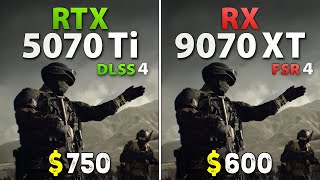 RTX 5070 Ti vs RX 9070 XT - DLSS 4 vs FSR 4 | Test in 10 Games, 1440p