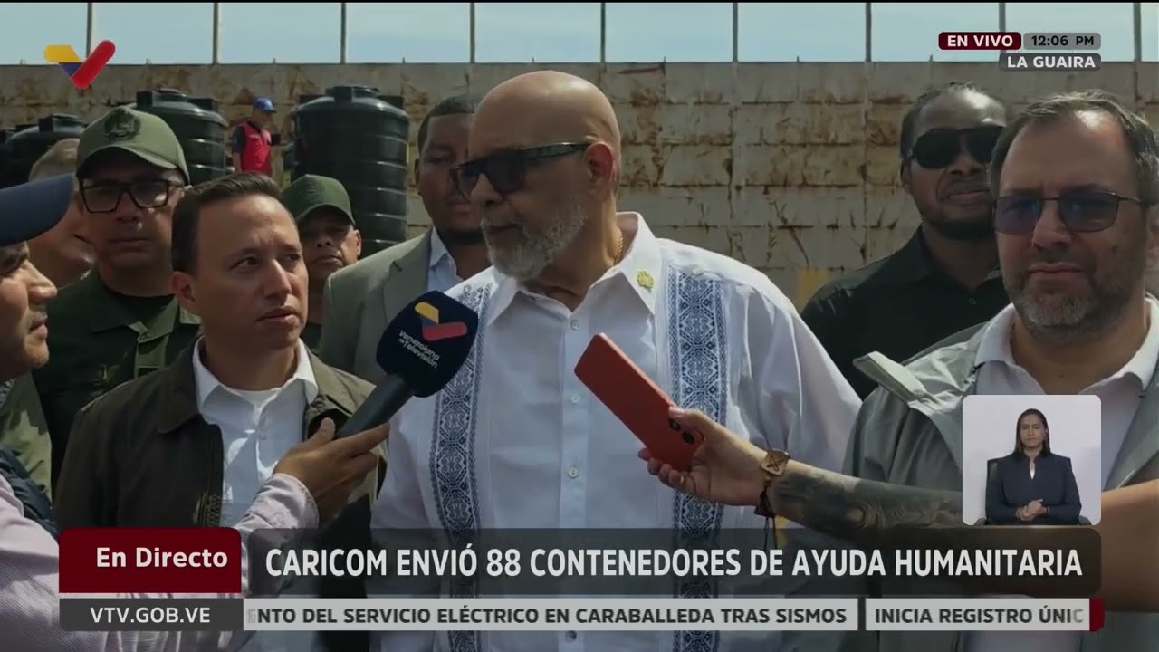 Venezuela recibe donaciones enviadas por CARICOM tras el sismo