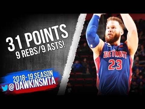 Blake Griffin Full Highlights 2019 02 11 Pistons vs Wizards   31 Pts 9 Asts 9 Rebs!  FreeDawkins