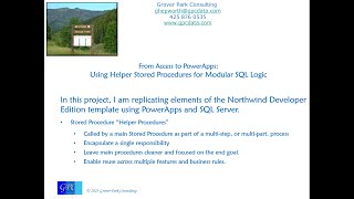 From Access to PowerApps:  Using Helper Stored Procedures for Modular SQL Logic
