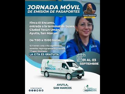 Jornada móvil de pasaportes en Ayutla, San Marcos