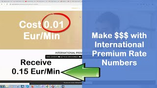 How to make money with International Premium Rate Numbers