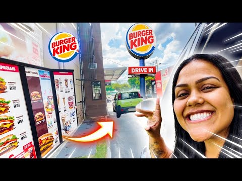24 HORAS COMENDO TUDO QUE O CARRO DA FRENTE PEDIR NO BURGER KING!!!