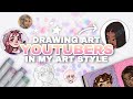 Drawing ART YOUTUBERS In My Style Ft DrawingWiffWaffles Lavendertowne More