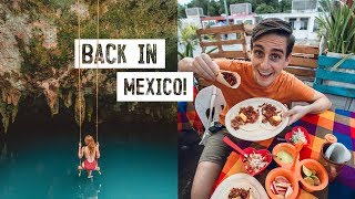 We Missed Mexico! DELICIOUS Local Street Food & Hidden Cenote! - Puerto Morelos